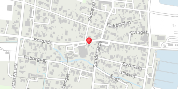 Trafikstøjkort på Brogade 21, 9370 Hals