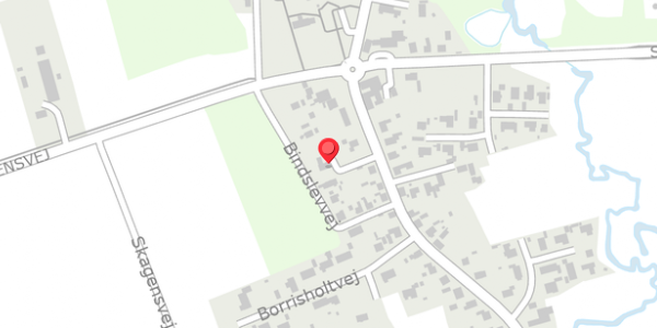Trafikstøjkort på Bindslevvej 8, 9881 Bindslev