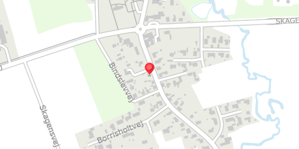 Trafikstøjkort på Bindslevvej 12, 9881 Bindslev