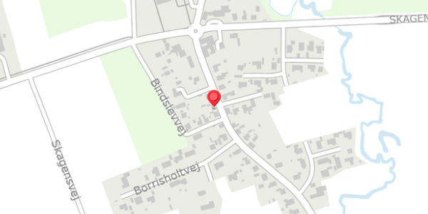 Trafikstøjkort på Bindslevvej 14, 9881 Bindslev