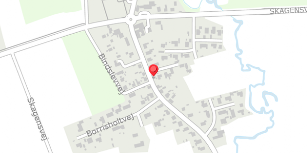 Trafikstøjkort på Bindslevvej 21, 9881 Bindslev