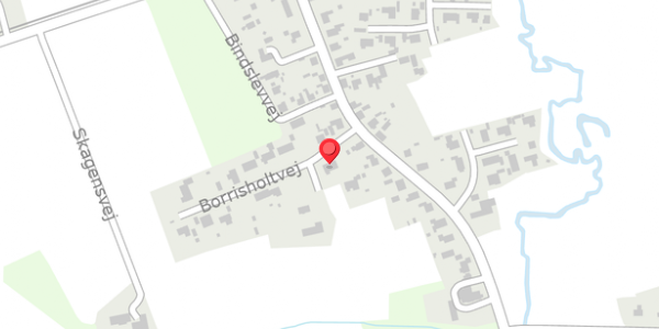 Trafikstøjkort på Borrisholtvej 3, 9881 Bindslev