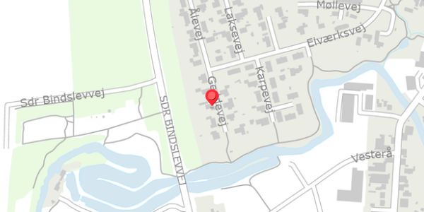Trafikstøjkort på Geddevej 6, . , 9881 Bindslev