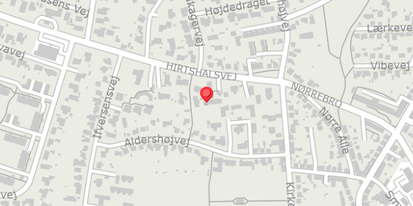 Trafikstøjkort på Hirtshalsvej 9F, 9800 Hjørring