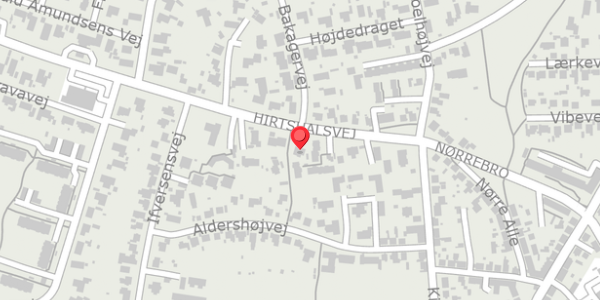 Trafikstøjkort på Hirtshalsvej 11, 9800 Hjørring