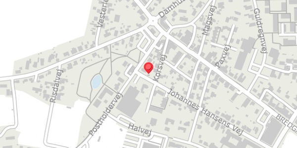 Trafikstøjkort på Johannes Hansens Vej 3, 9830 Tårs