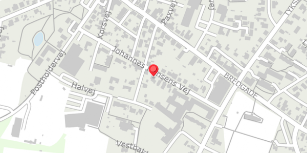 Trafikstøjkort på Johannes Hansens Vej 16, 9830 Tårs