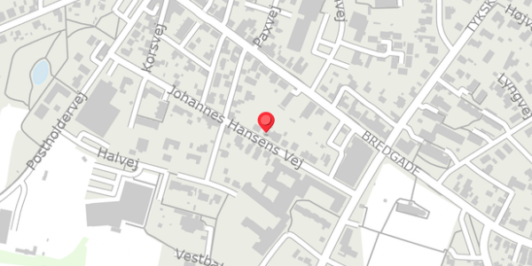 Trafikstøjkort på Johannes Hansens Vej 21, 9830 Tårs