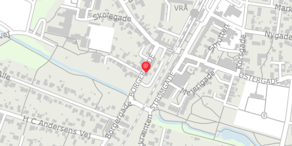 Trafikstøjkort på Borgergade 3, 9760 Vrå