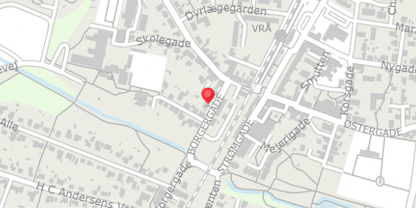 Trafikstøjkort på Borgergade 4, 9760 Vrå