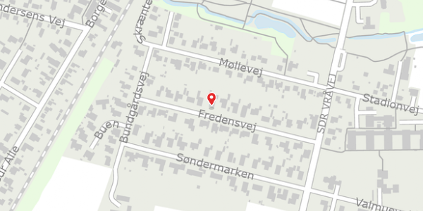 Trafikstøjkort på Fredensvej 13, . , 9760 Vrå