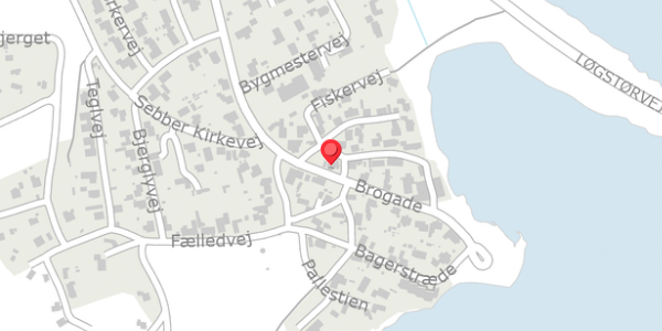 Trafikstøjkort på Brogade 8, 9240 Nibe