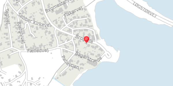 Trafikstøjkort på Brogade 9, 9240 Nibe