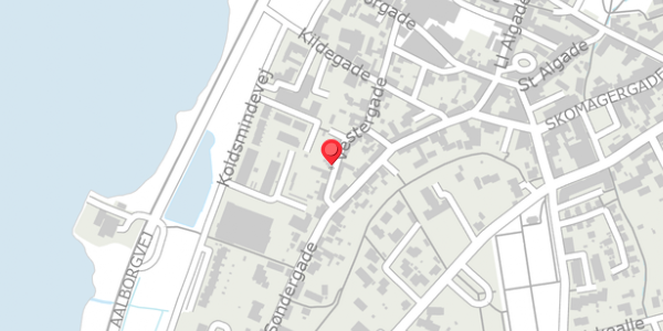 Trafikstøjkort på Vestergade 5, 9240 Nibe