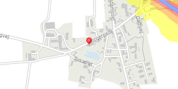 Trafikstøjkort på Borgergade 21, 9500 Hobro