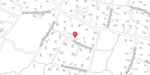 Trafikstøjkort på Faaborgvej 6, 9493 Saltum