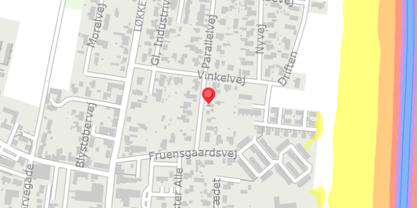 Trafikstøjkort på Parallelvej 8, 9490 Pandrup