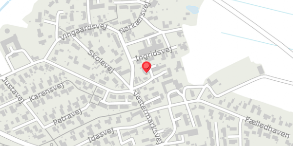 Trafikstøjkort på Clementsvej 3, 9280 Storvorde