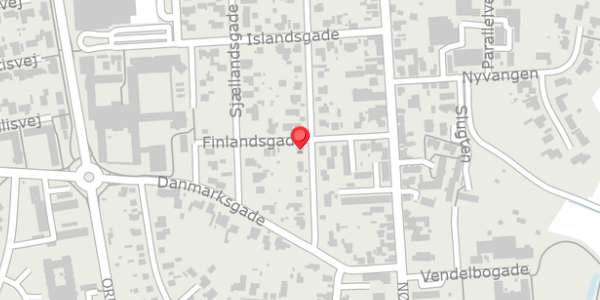 Trafikstøjkort på Fynsgade 11, . , 9870 Sindal