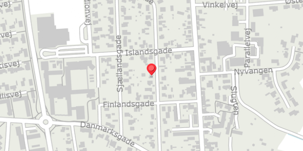 Trafikstøjkort på Fynsgade 21, 9870 Sindal
