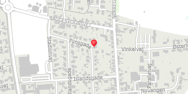 Trafikstøjkort på Fynsgade 26, . , 9870 Sindal