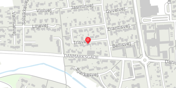 Trafikstøjkort på Irisvej 7, 9870 Sindal