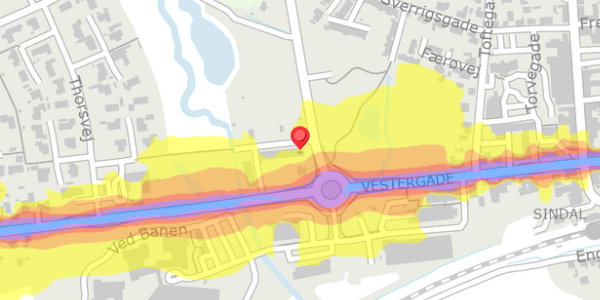 Trafikstøjkort på Oremosevej 3A, 9870 Sindal