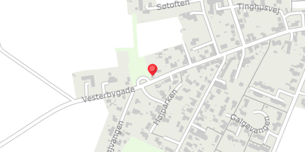 Trafikstøjkort på Vesterbygade 34, 9520 Skørping