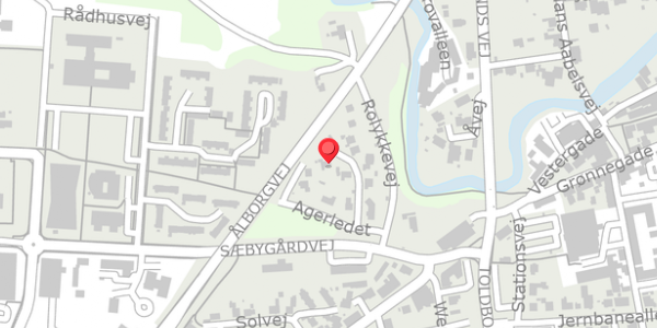 Trafikstøjkort på Agerledet 6, . , 9300 Sæby