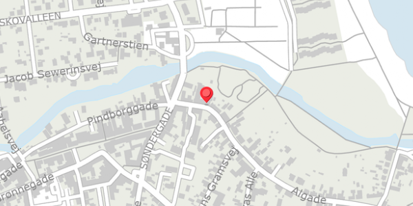 Trafikstøjkort på Algade 3A, 9300 Sæby
