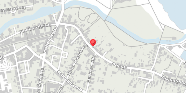Trafikstøjkort på Algade 17A, 9300 Sæby