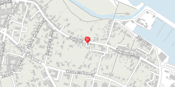Trafikstøjkort på Algade 34, 9300 Sæby