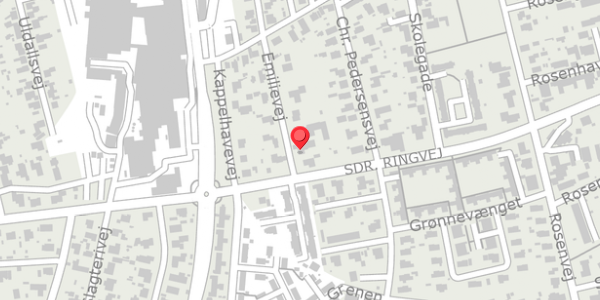 Trafikstøjkort på Emilievej 21, 9300 Sæby