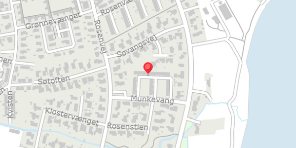 Trafikstøjkort på Munkevang 21, 9300 Sæby