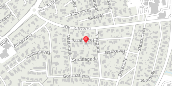 Trafikstøjkort på Parallelvej 9, 9300 Sæby