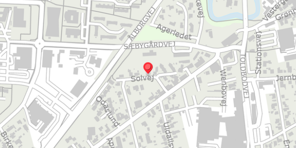 Trafikstøjkort på Solvej 4, 9300 Sæby