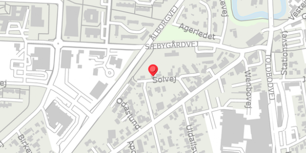 Trafikstøjkort på Solvej 8, 9300 Sæby