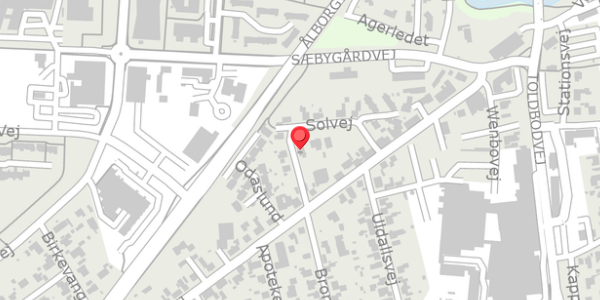 Trafikstøjkort på Solvej 9, 9300 Sæby