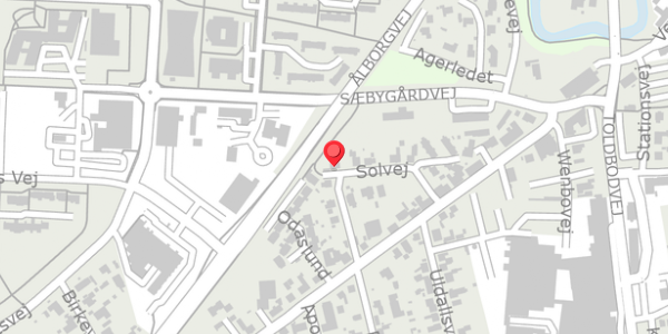 Trafikstøjkort på Solvej 10, 9300 Sæby