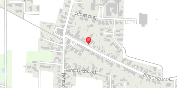 Trafikstøjkort på Borgergade 13, 9440 Aabybro