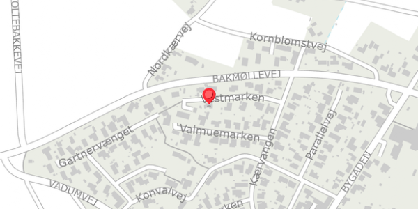 Trafikstøjkort på Vestmarken 9, 9430 Vadum