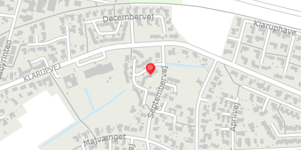 Trafikstøjkort på Augustvej 5, 9270 Klarup