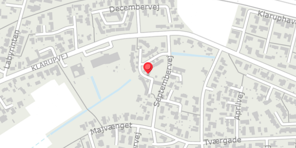 Trafikstøjkort på Augustvej 13, 9270 Klarup