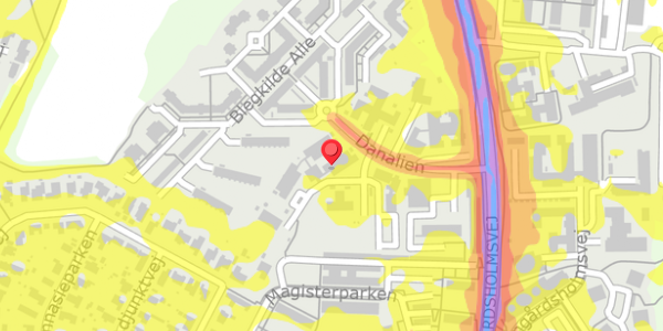 Trafikstøjkort på Danalien 7H, 9000 Aalborg