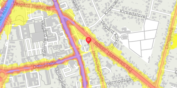 Trafikstøjkort på Heimdalsgade 2, . , 9000 Aalborg