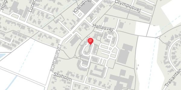 Trafikstøjkort på Hellasvej 24, 9270 Klarup