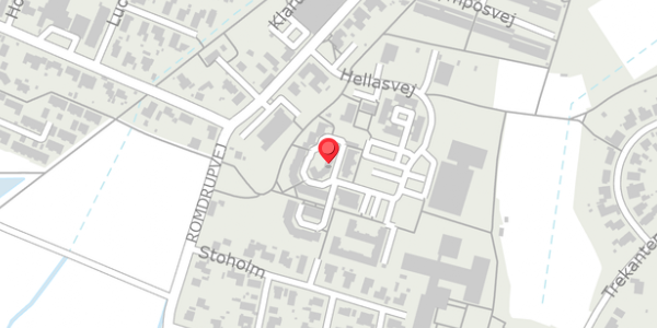 Trafikstøjkort på Hellasvej 32, 9270 Klarup