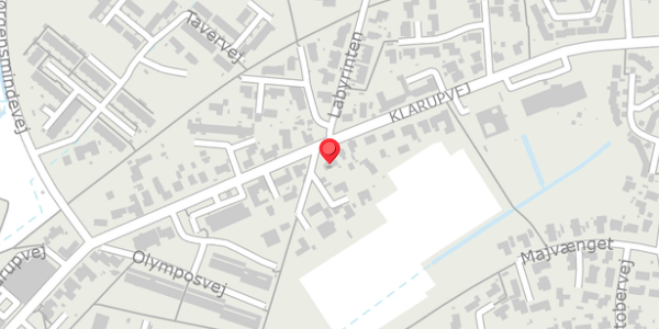 Trafikstøjkort på Klarupvej 23, 9270 Klarup