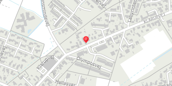 Trafikstøjkort på Klarupvej 36, 9270 Klarup