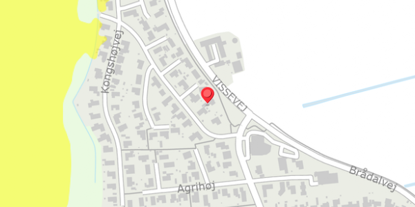 Trafikstøjkort på Kongshøjvej 6, 9210 Aalborg SØ